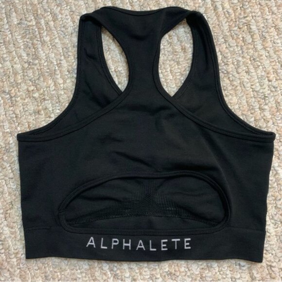Alphalete Black Aero Seamless Sports Bra Small - Picture 2 of 5